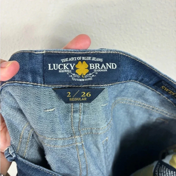 Lucky Brand Sweet N Low Flare Wide Leg Blue Jeans size 2/26 - Picture 14 of 16